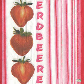 1 serviette papier Les fraises - 44