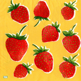1 serviette papier Les fraises -55