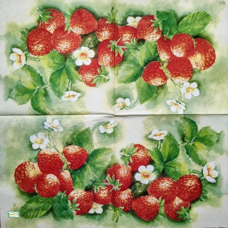 1 serviette papier Les fraises - 57