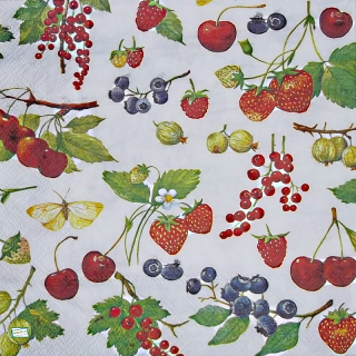 1 serviette papier Fruits rouges -59