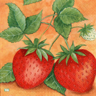 1 serviette papier Les fraises - 72