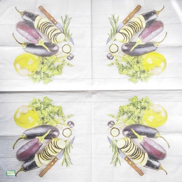 1 serviette papier Les légumes - 12