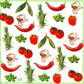 1 serviette papier Les légumes - 15