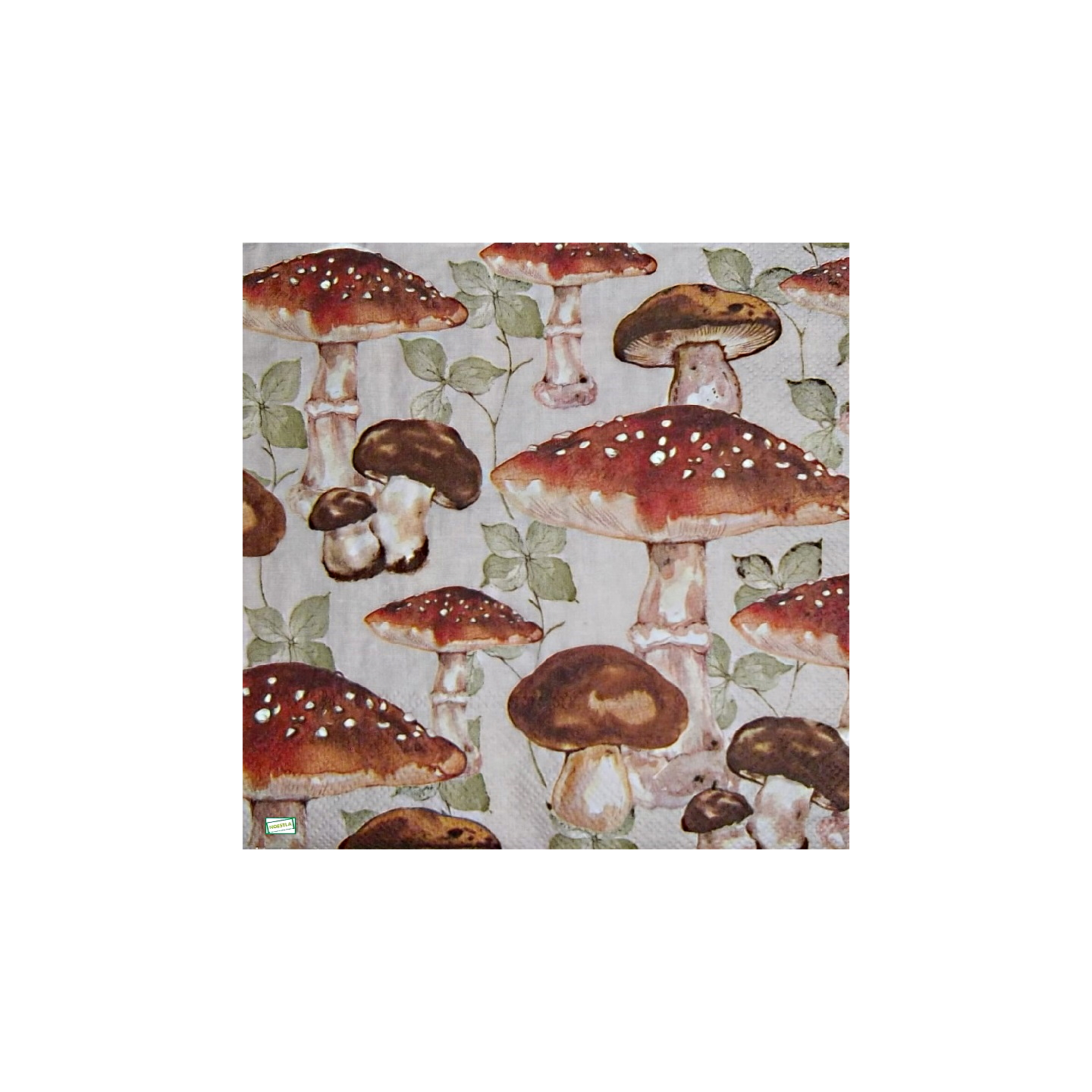 1 serviette papier Les champignons - 58
