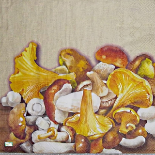 1 serviette papier Les champignons -65