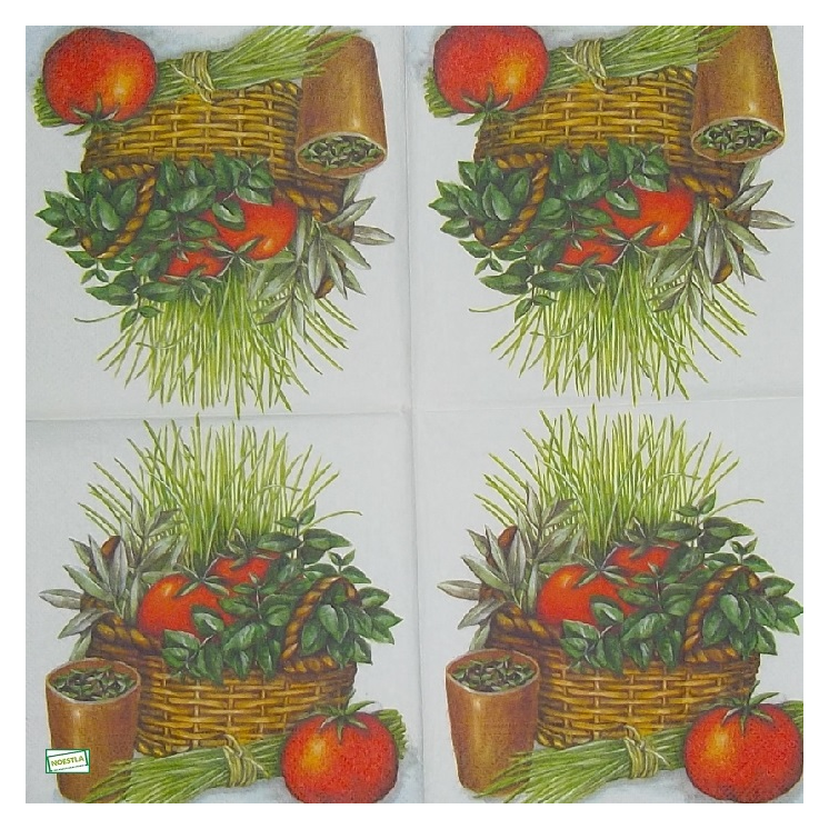 1 serviette papier Les légumes - 77