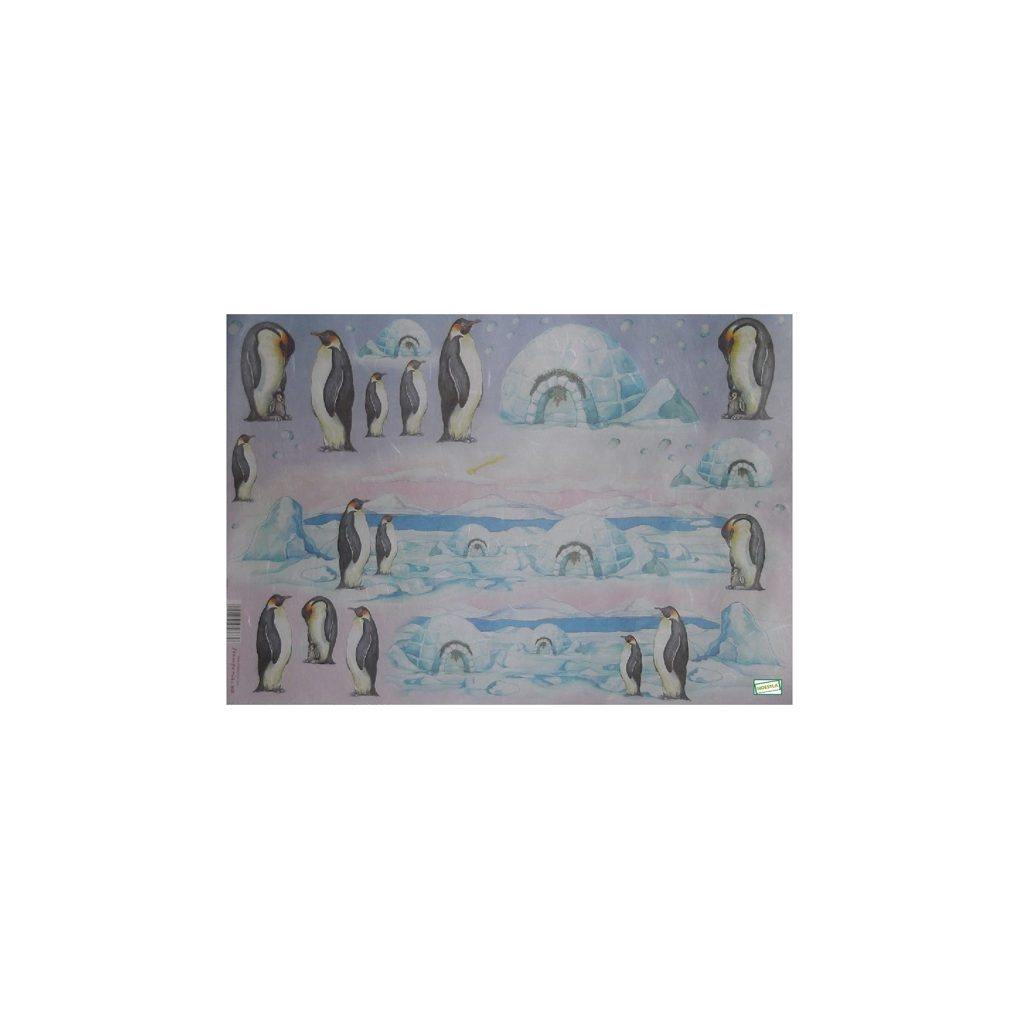 1 GRAND papier de riz Les pingouins - STA2