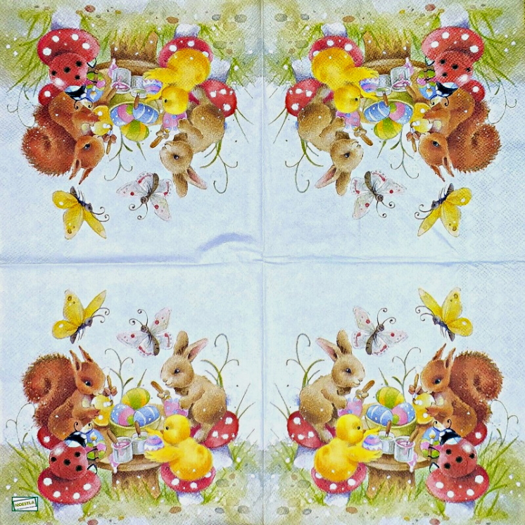 1 serviette papier Pâques - 12