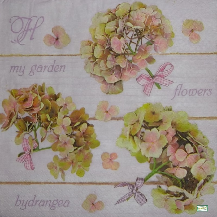 1 serviette papier Les hortensias - 17