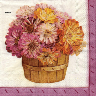 1 serviette papier Autres fleurs - 69