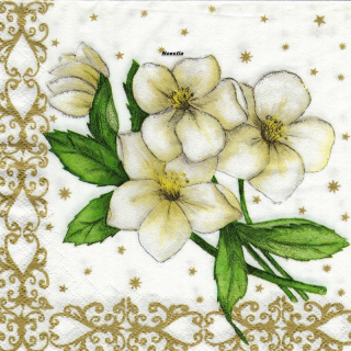 1 serviette papier Autres fleurs - 86