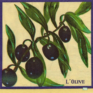 1 serviette papier Les Olives - 13