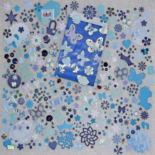 Lot de 400 pièces Bleu pour créations  - K8