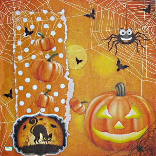 1 serviette papier Halloween - 16
