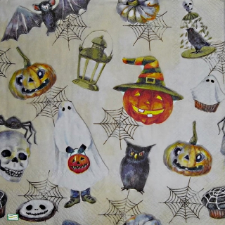 1 serviette papier Halloween - 36