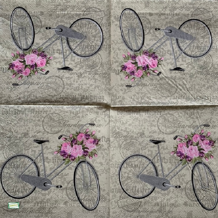 1 serviette papier Le Vélo Fleurit - 29