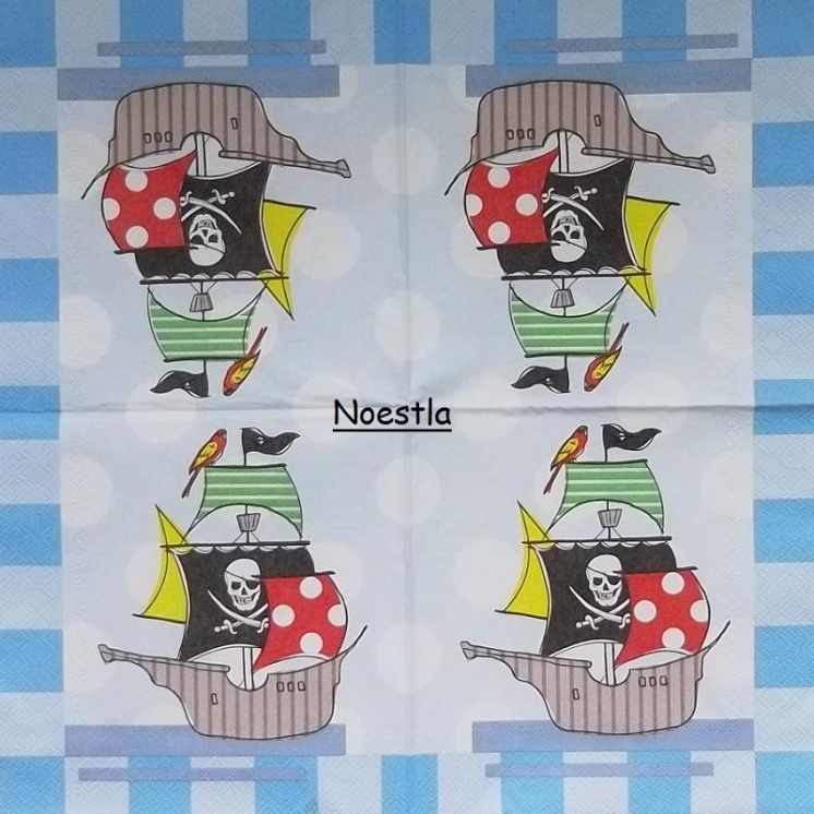 1 serviette papier Pirate - 16