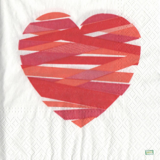 1 serviette papier Les Coeurs - 21