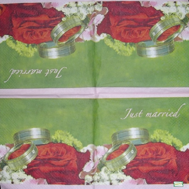 1 serviette papier Mariage - 5