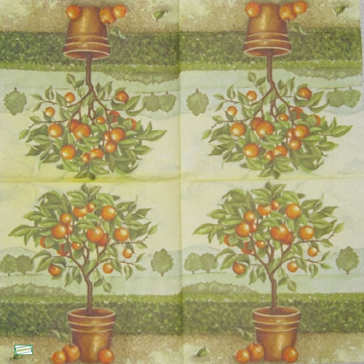 1 serviette papier Les Oranges - 16
