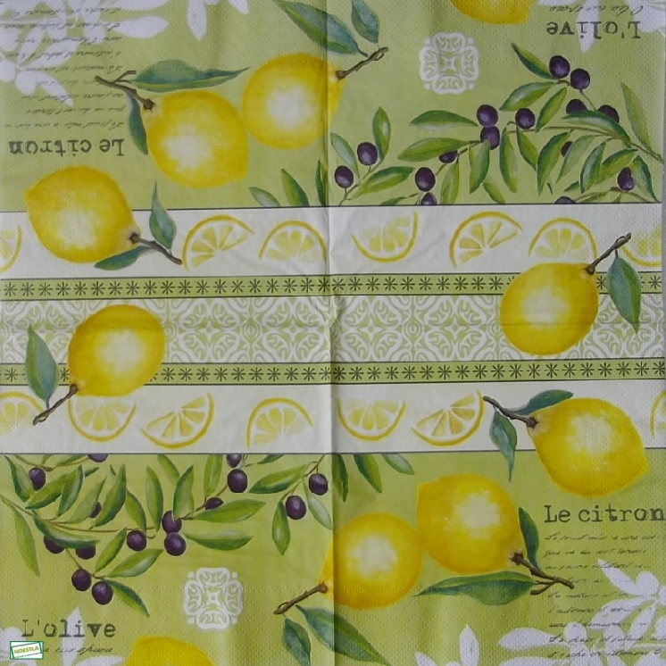 1 serviette papier Les Citrons - 38