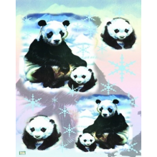 1 GRAND papier de riz  Les pandas -ZAN54G