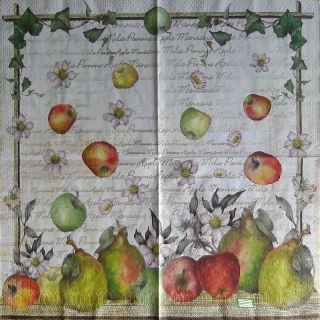 1 serviette papier Les Pommes - 7