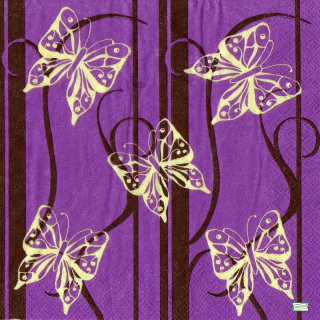1 serviette papier Papillons - 16