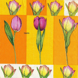 1 serviette papier  Les tulipes - 6