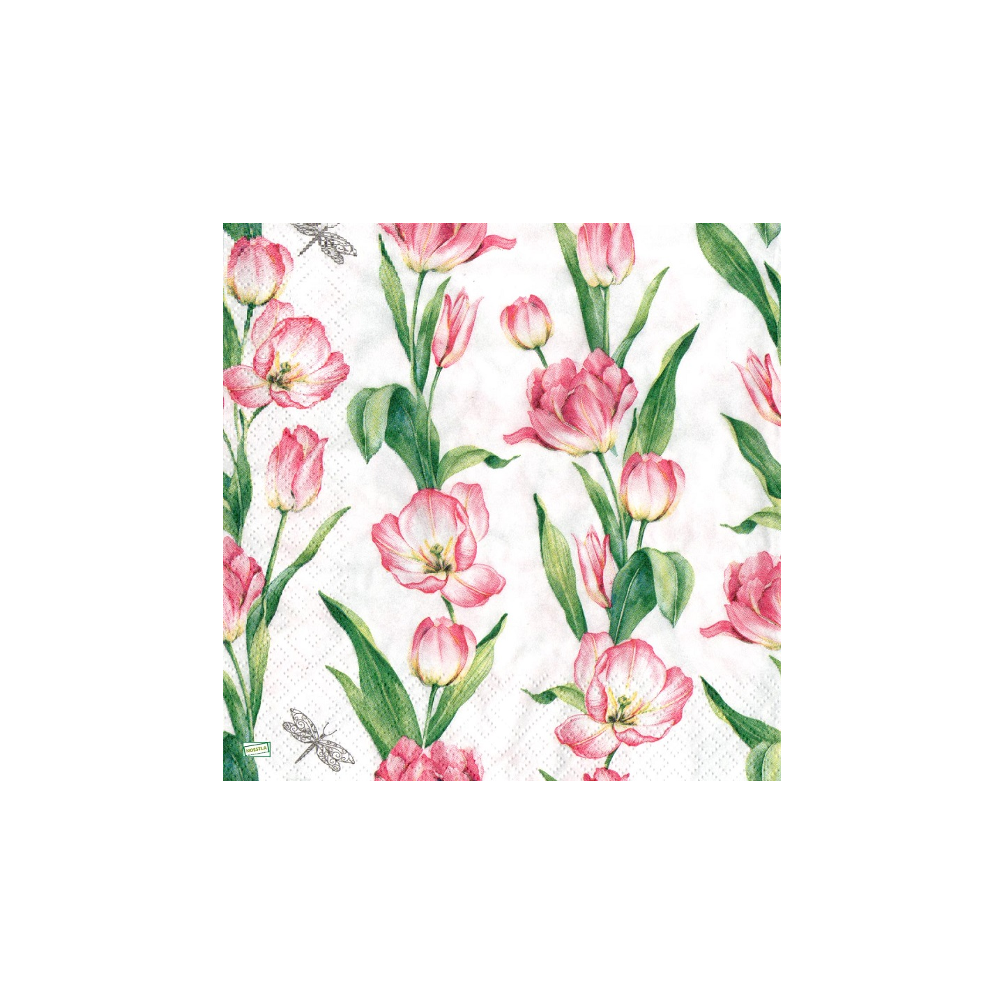 1 serviette papier  Tulipes - 12
