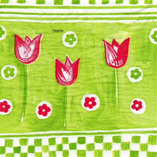 1 serviette papier  Tulipes - 14