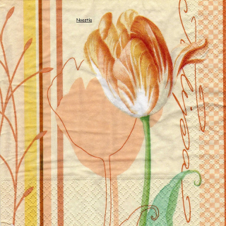 1 serviette papier  Tulipes - 36