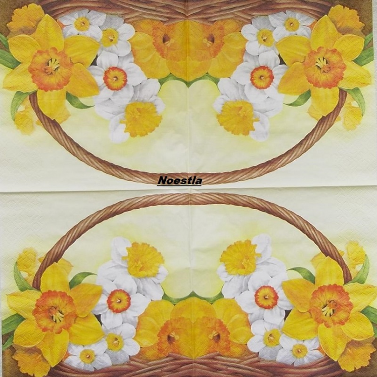 1 serviette papier Jonquilles - 44