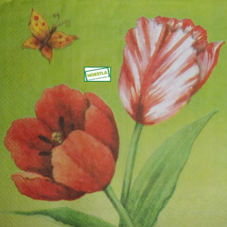 1 serviette papier  Tulipes - 53