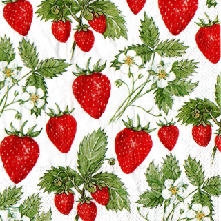 1 serviette papier Les fraises - 17