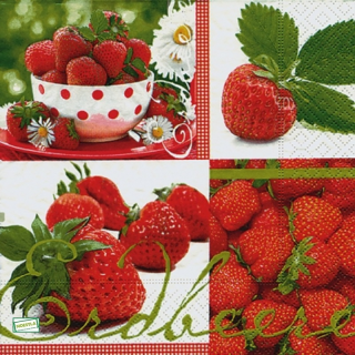 1 serviette papier Les fraises - 22