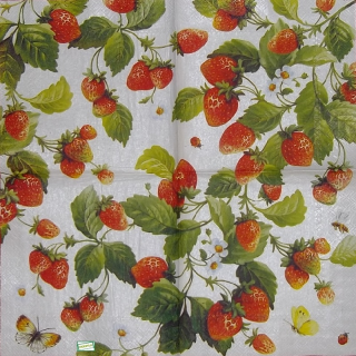 1 serviette papier Les fraises -26