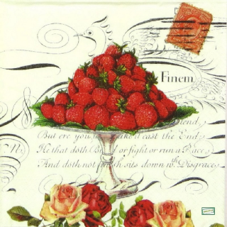 1 serviette papier Les fraises - 41